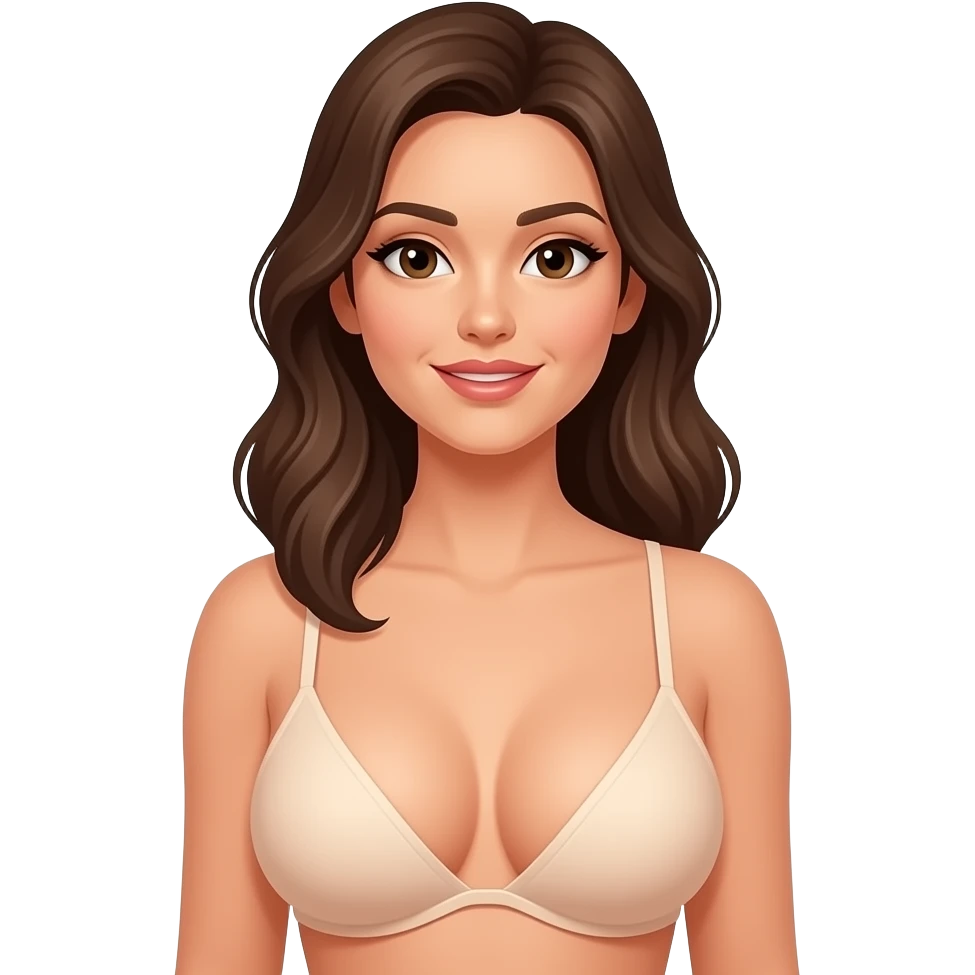 Mujer mostrando las tetas grandes  Sin bra emoji