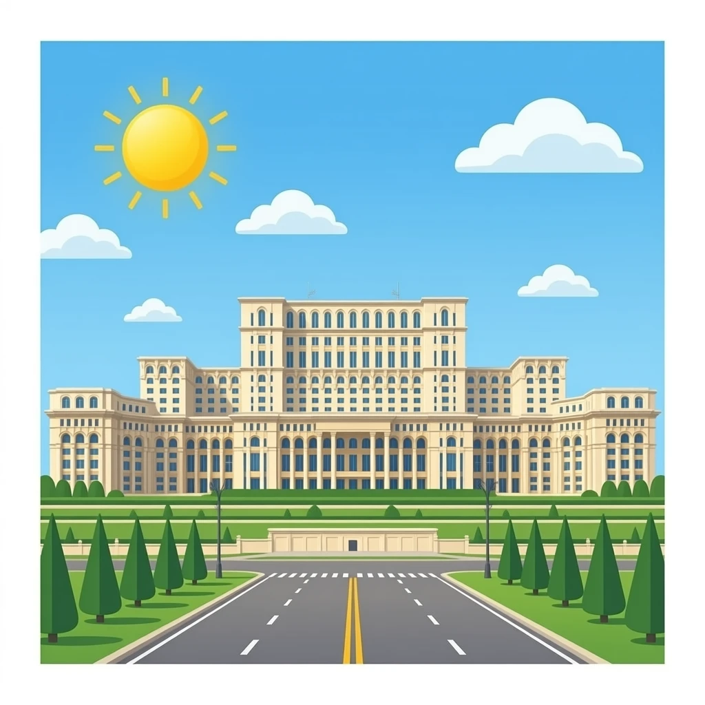 Bucharest Romania In Capital Palatul Parlamentului emoji