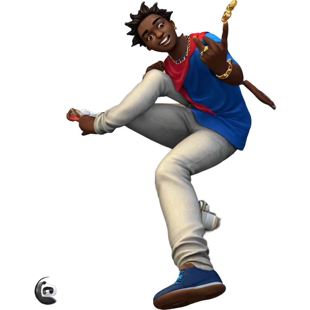 dark-skinned boy with jewelry emoji