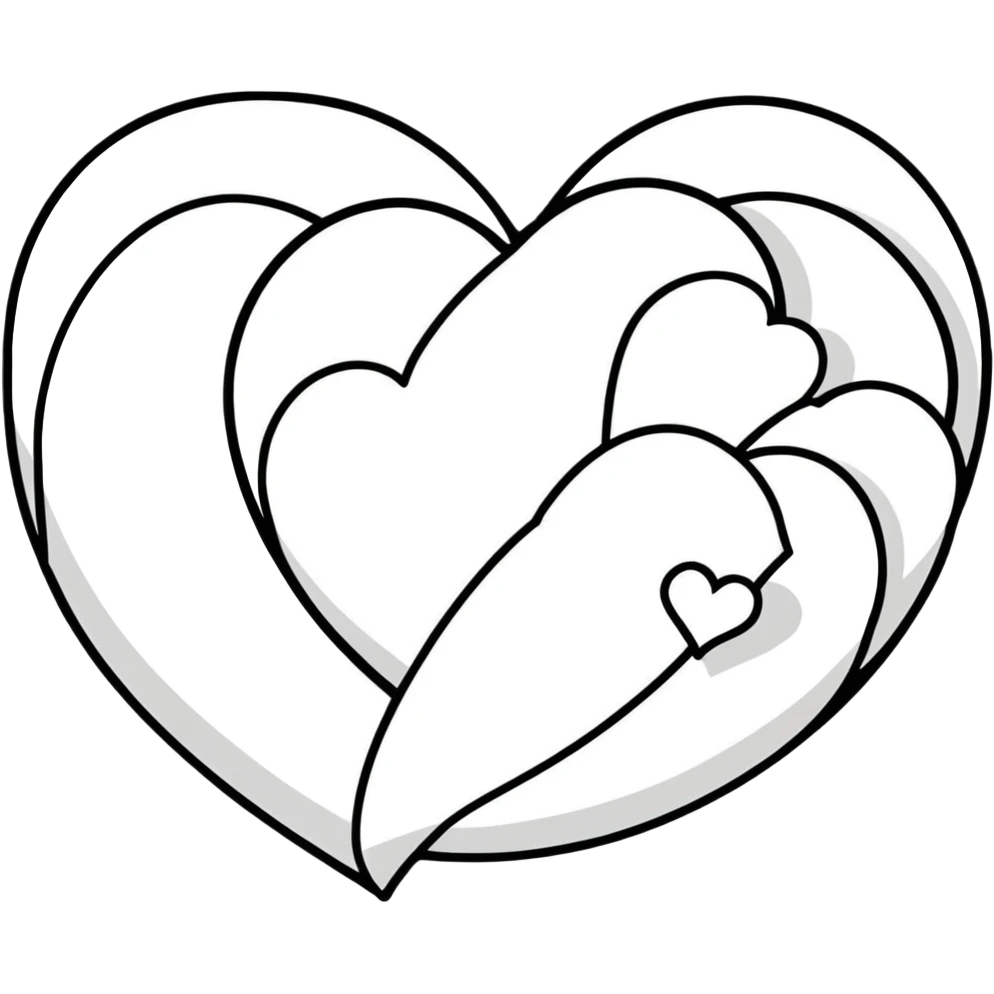 a lot of wite hearts emoji