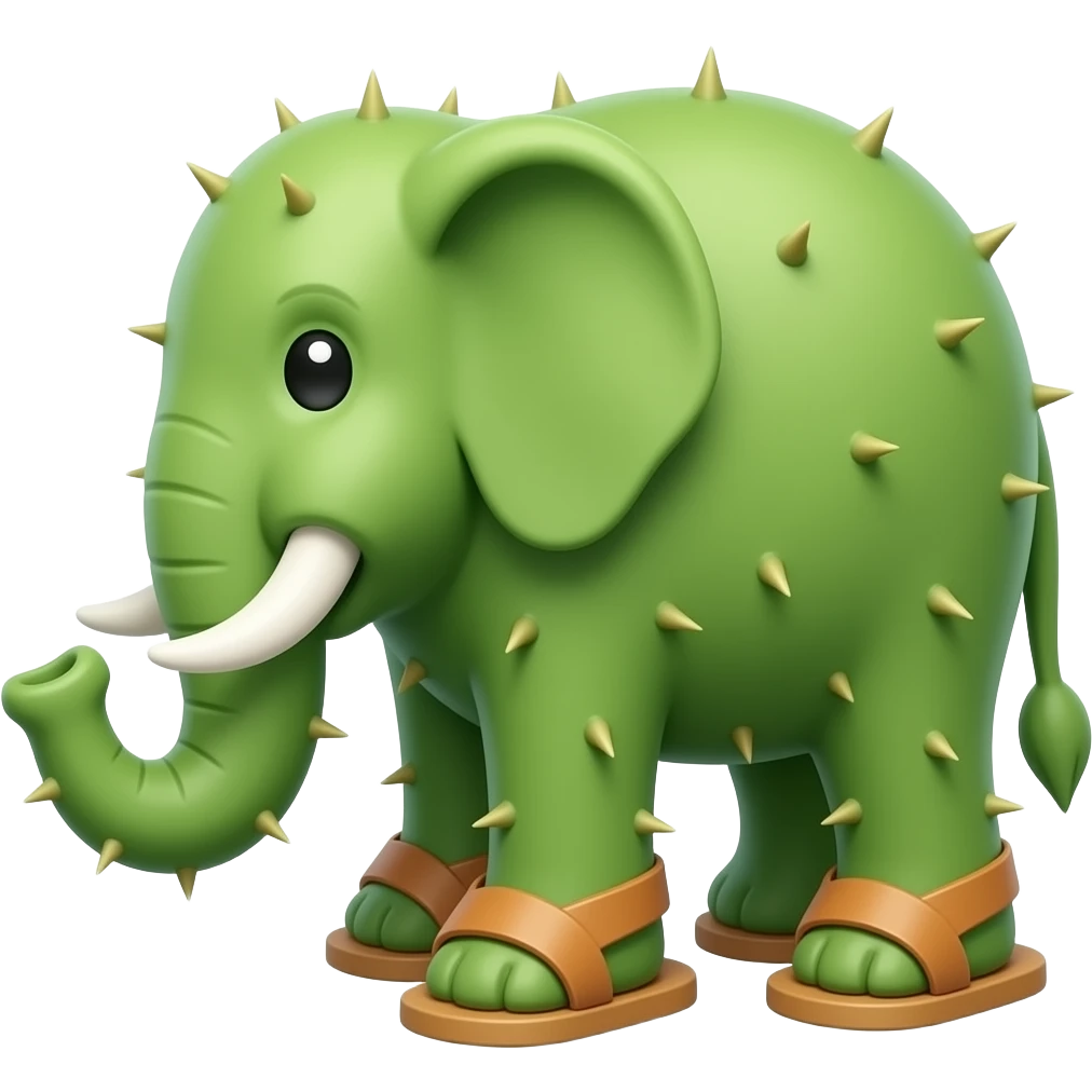 Elephant cactus sandals. emoji