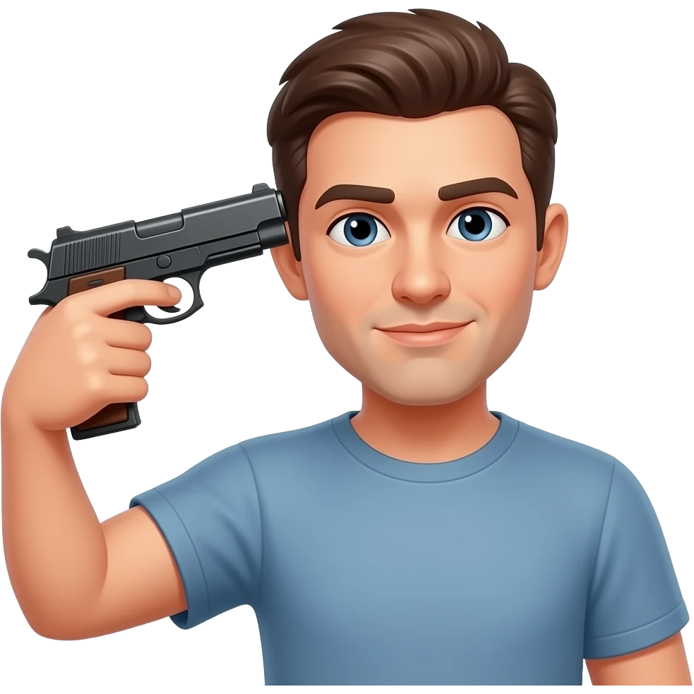 Пистолет у головы emoji