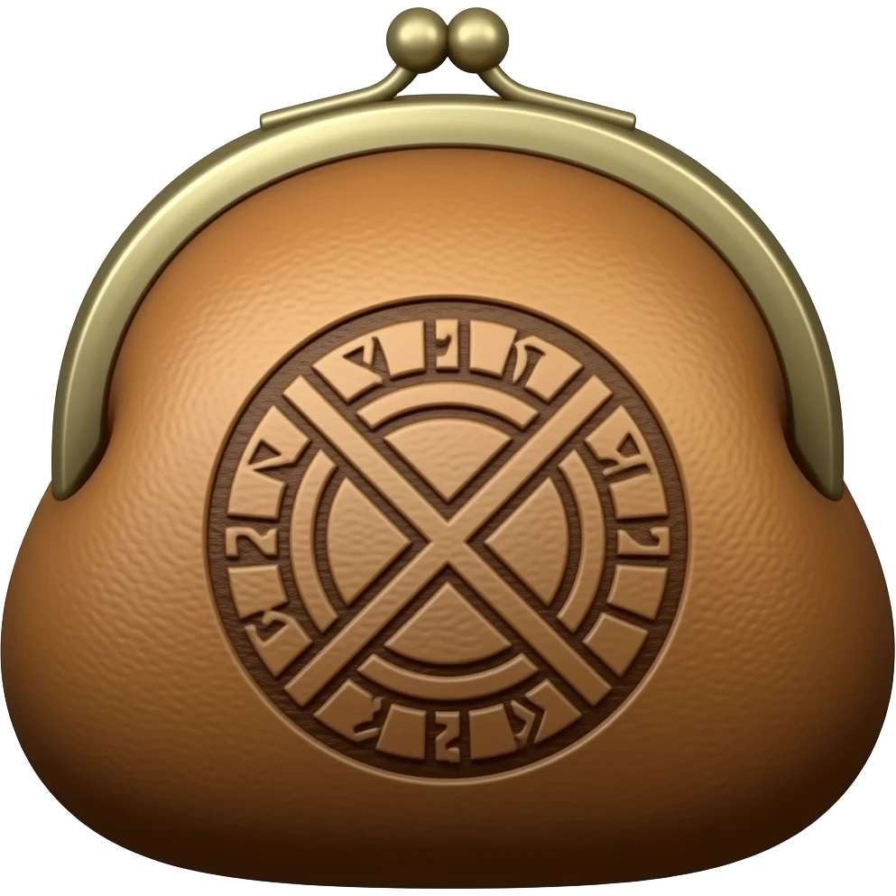 brown coin bag in a Viking style emoji
