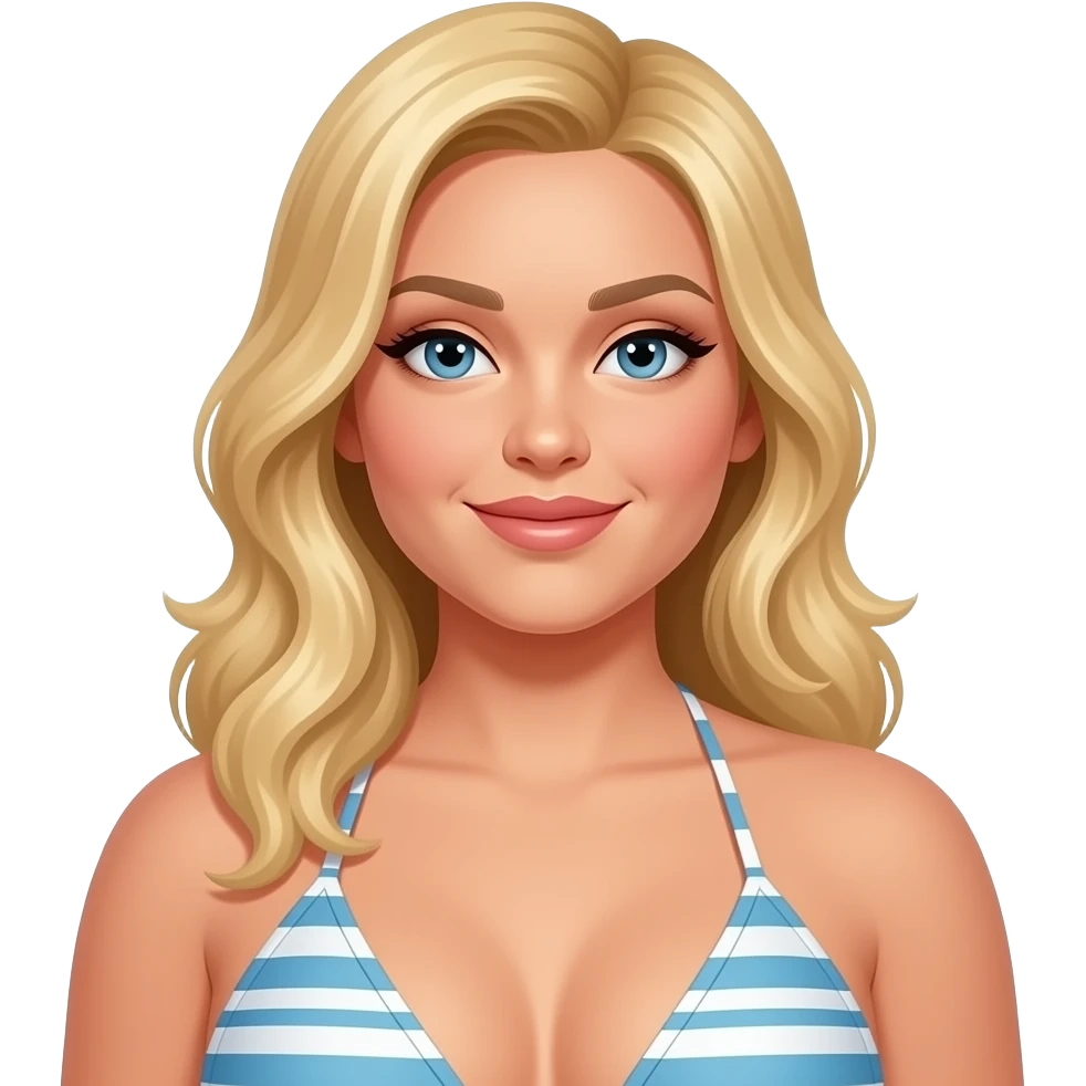 a hot blondie in bikni make her more thicc emoji