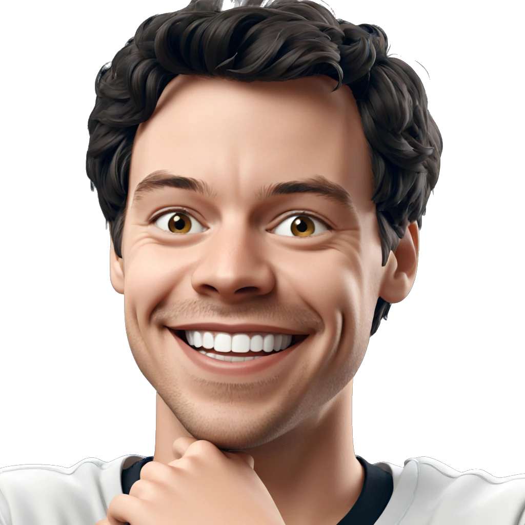 smiling boy on black background emoji