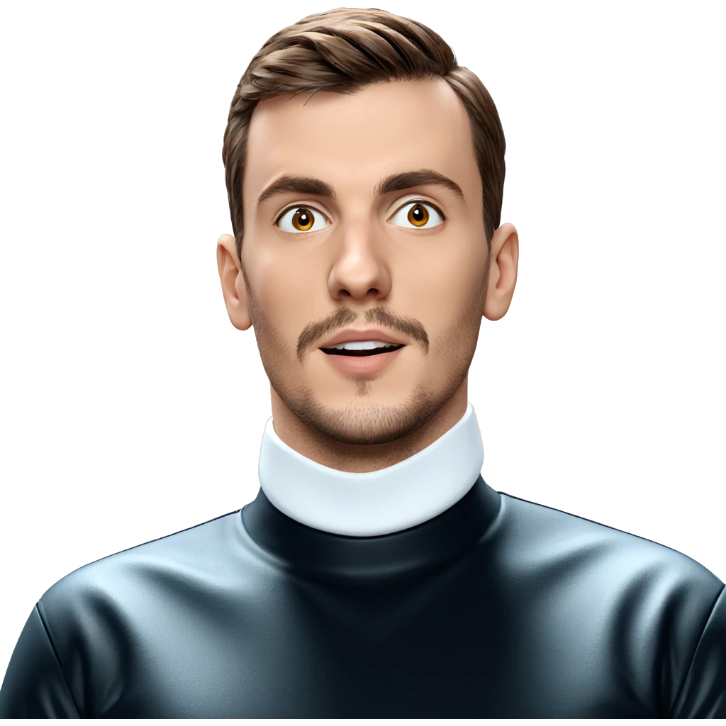 male portrait with brown hair emoji