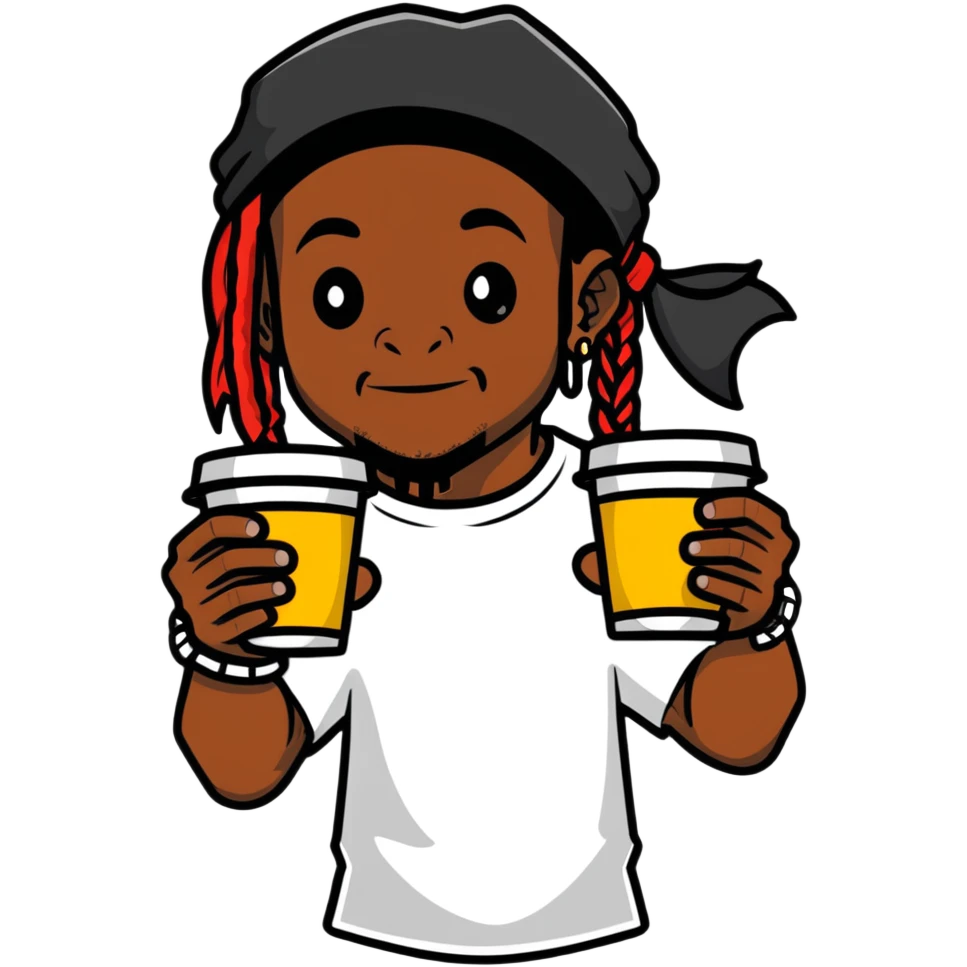 lil wayne holding two cups emoji