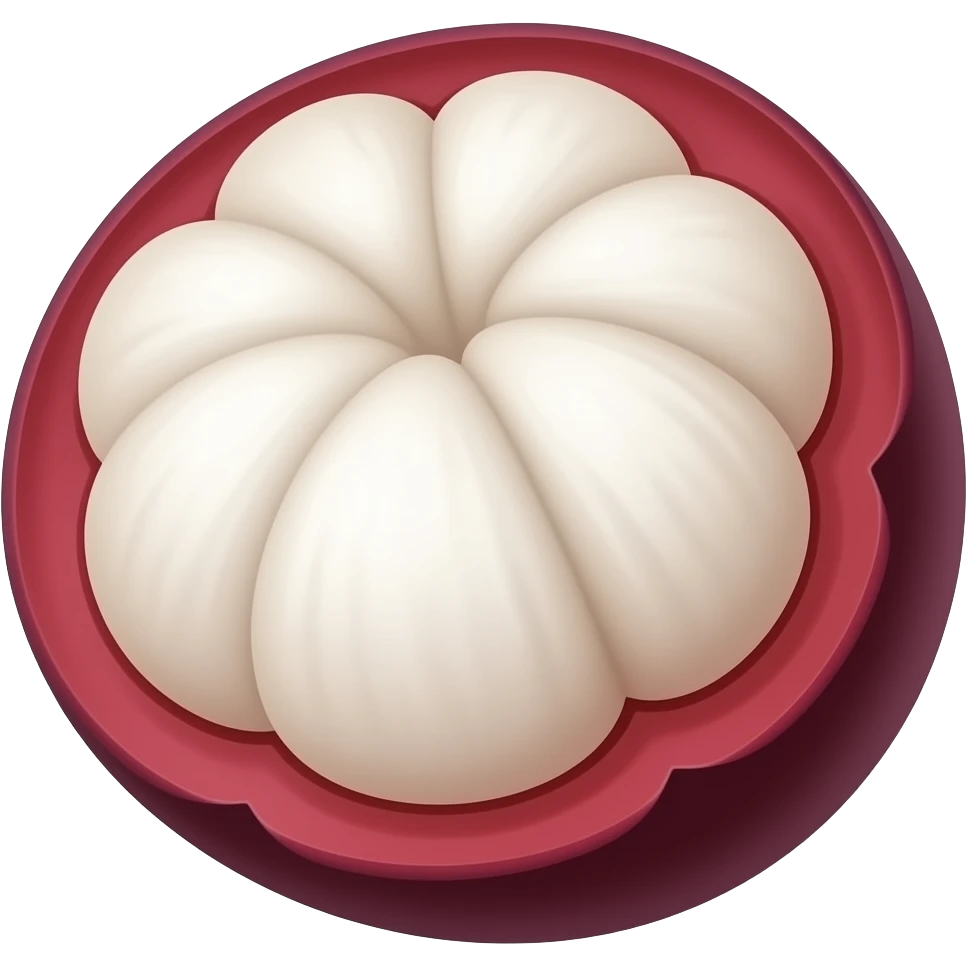 Mangosteen cut in half emoji
