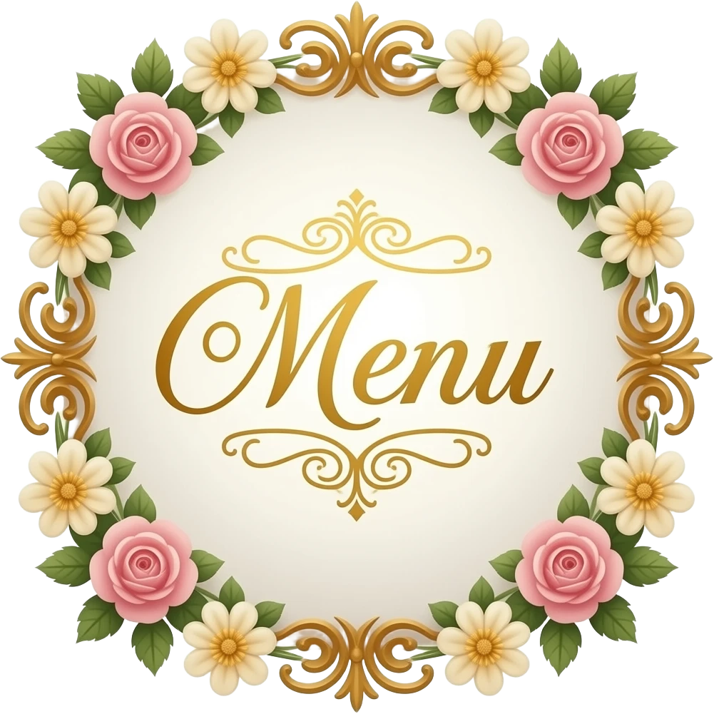 Menu wedding emoji