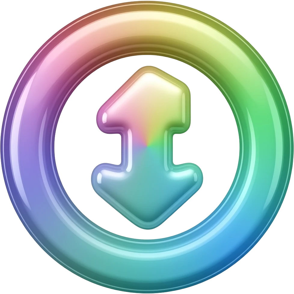 simbolo di fiducia in stile liquid glass a colori emoji