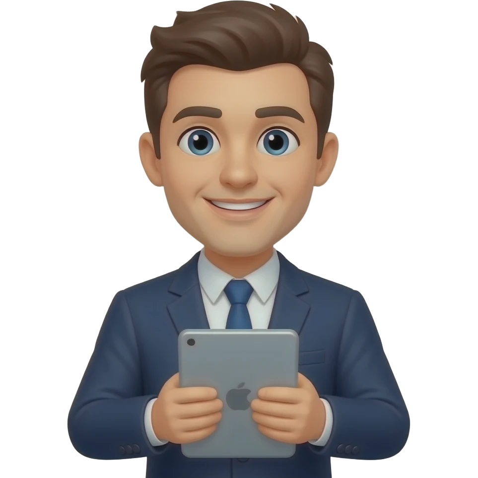 emoji de una persona diseñador grafico agarrando una tablet sideñamndo emoji