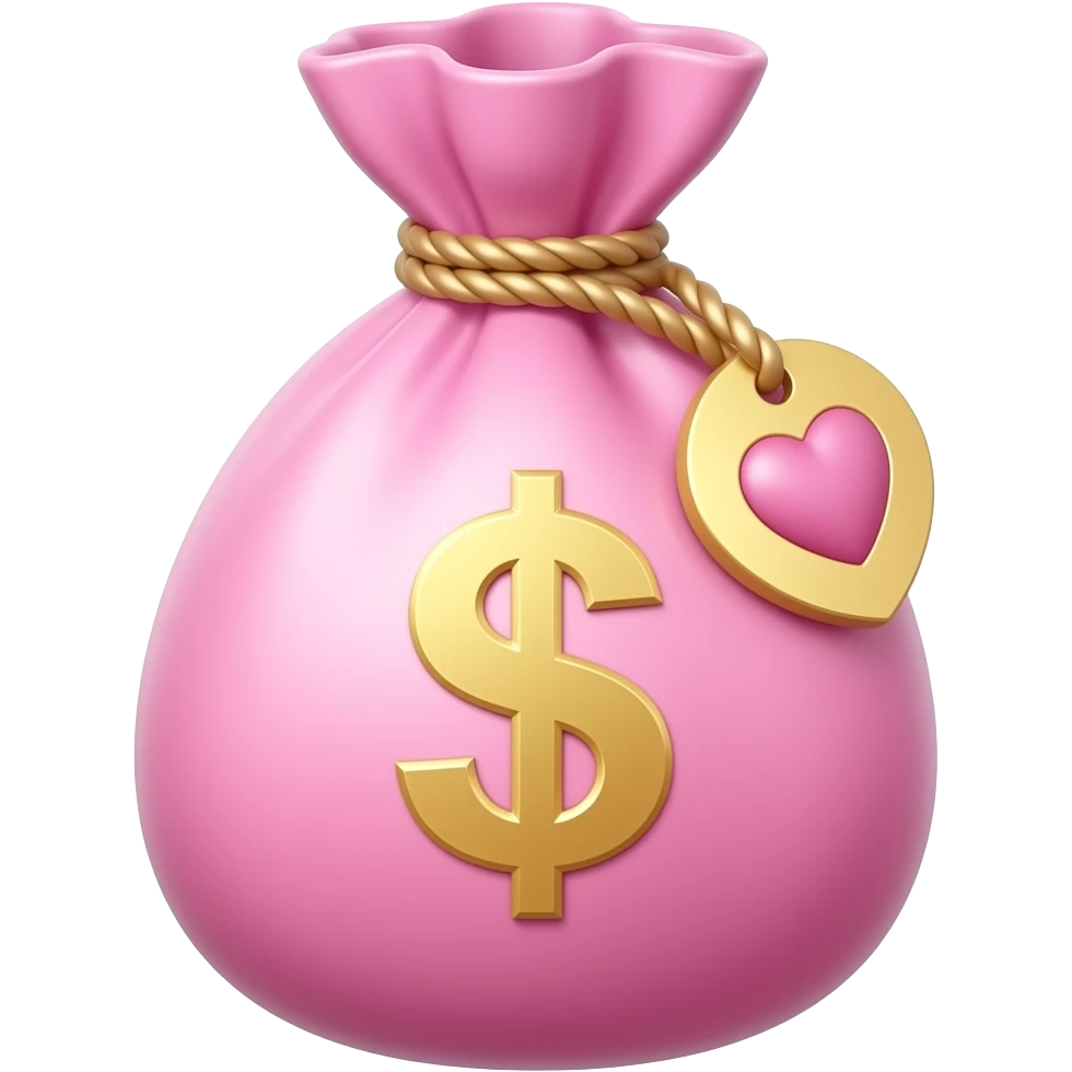 Pink money bag make it more girly pink emoji