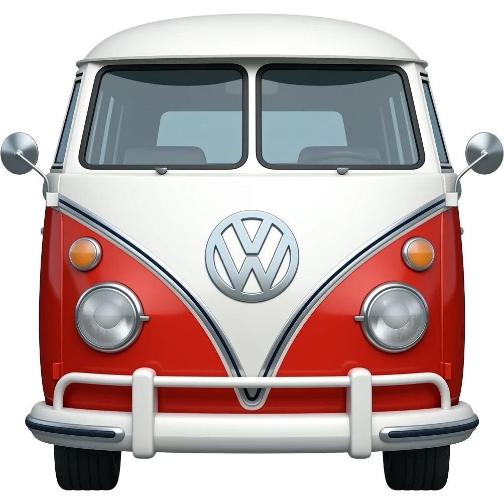 Volkswagen t2 roja y blanca emoji
