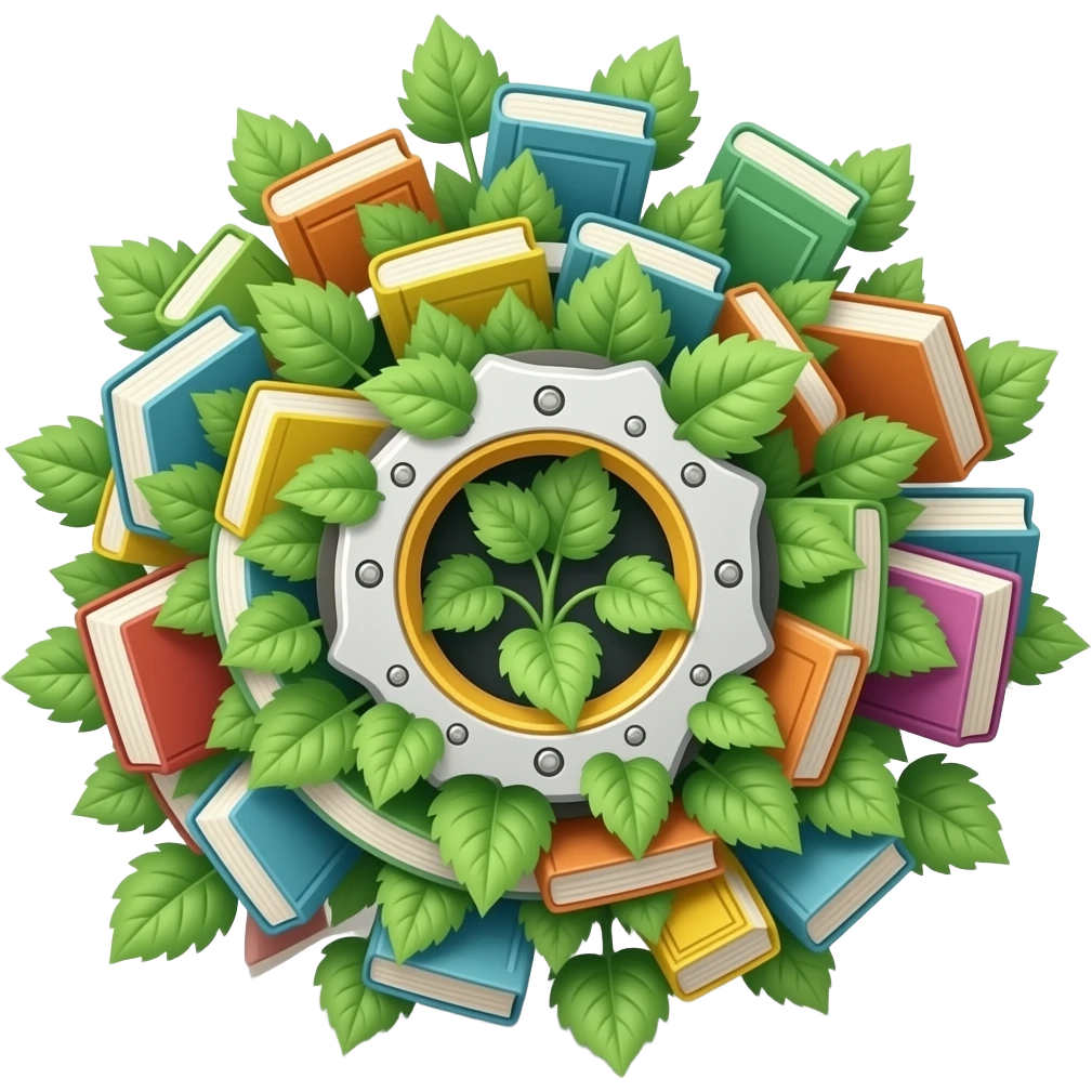 mechanism,books, growth emoji