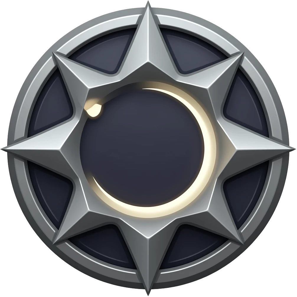 make a eclipse shard ( it a higher currecy of gaming guild) keep is dark and dusk add branding in versy small of ash make it look real and very good make it bt more complex emoji