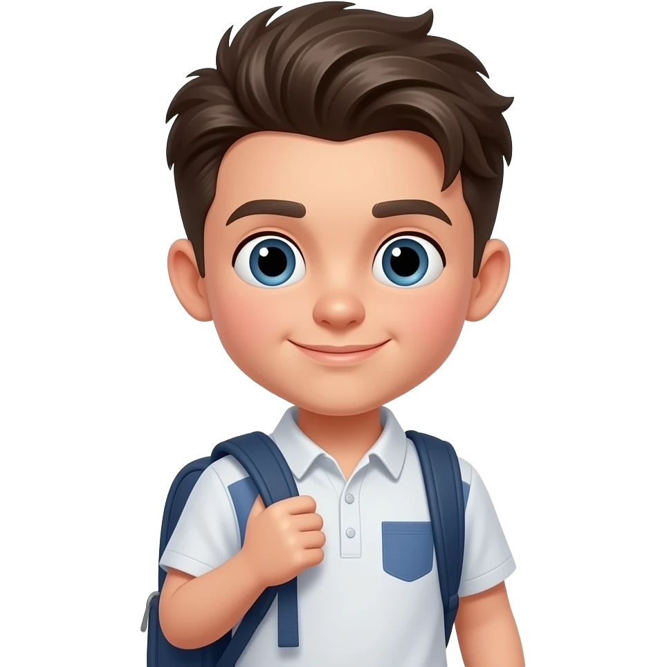 Hair style change and school bag emoji