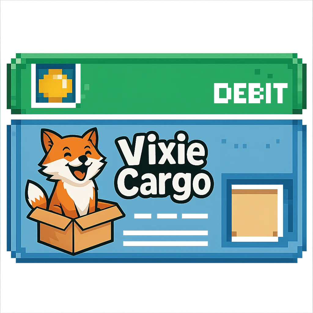 pixel art style debit card emoji in light green color, add this logo emoji