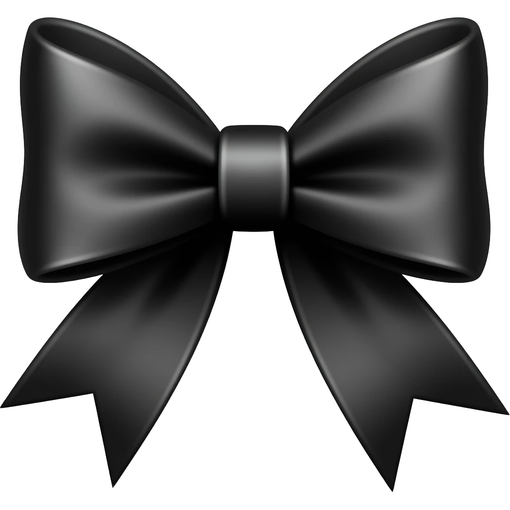 Black bow emoji