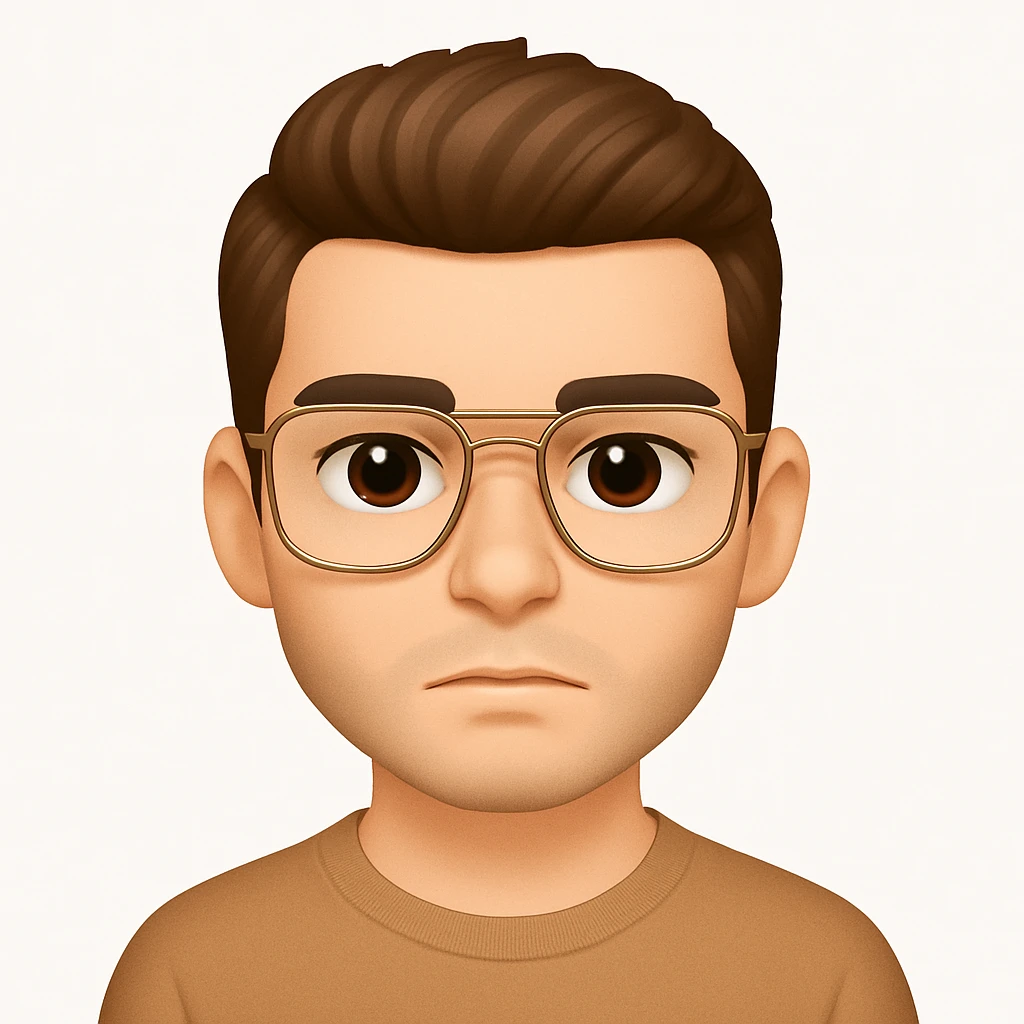 turn the second man in emoji style of the 1st image, match the facial features and clothes and pose emoji