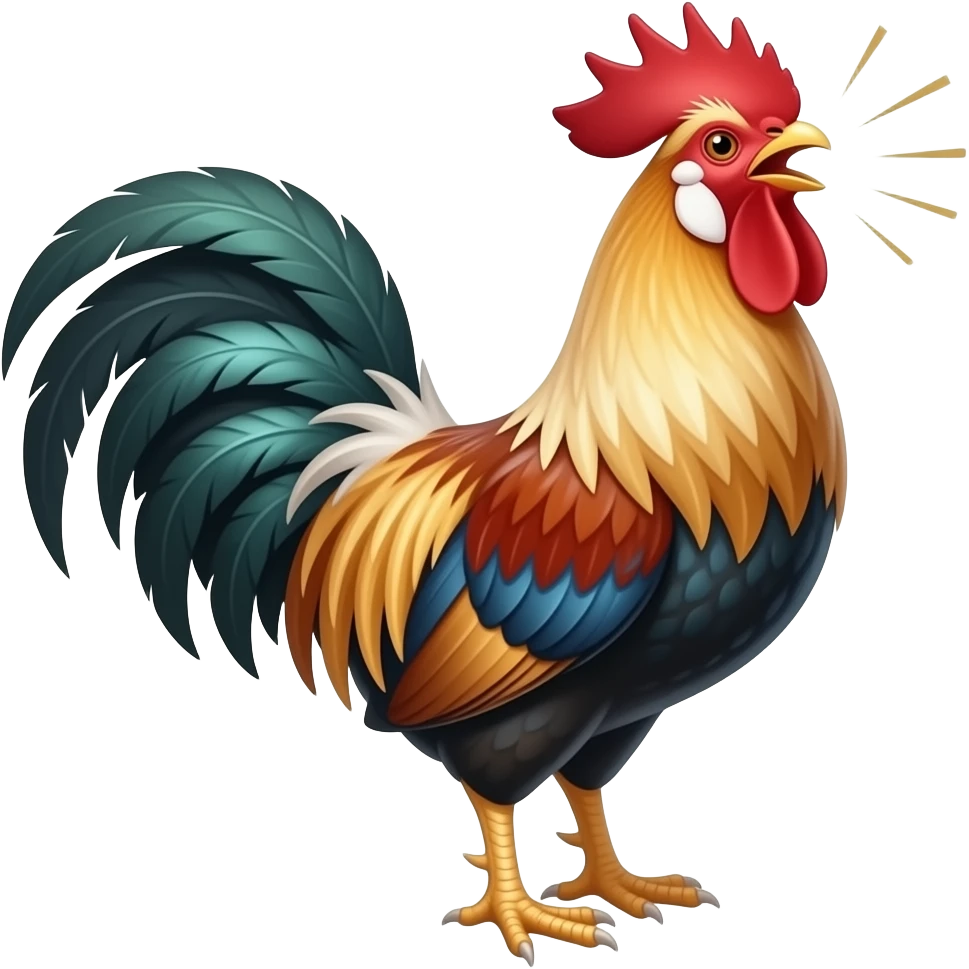 Rooster crow emoji