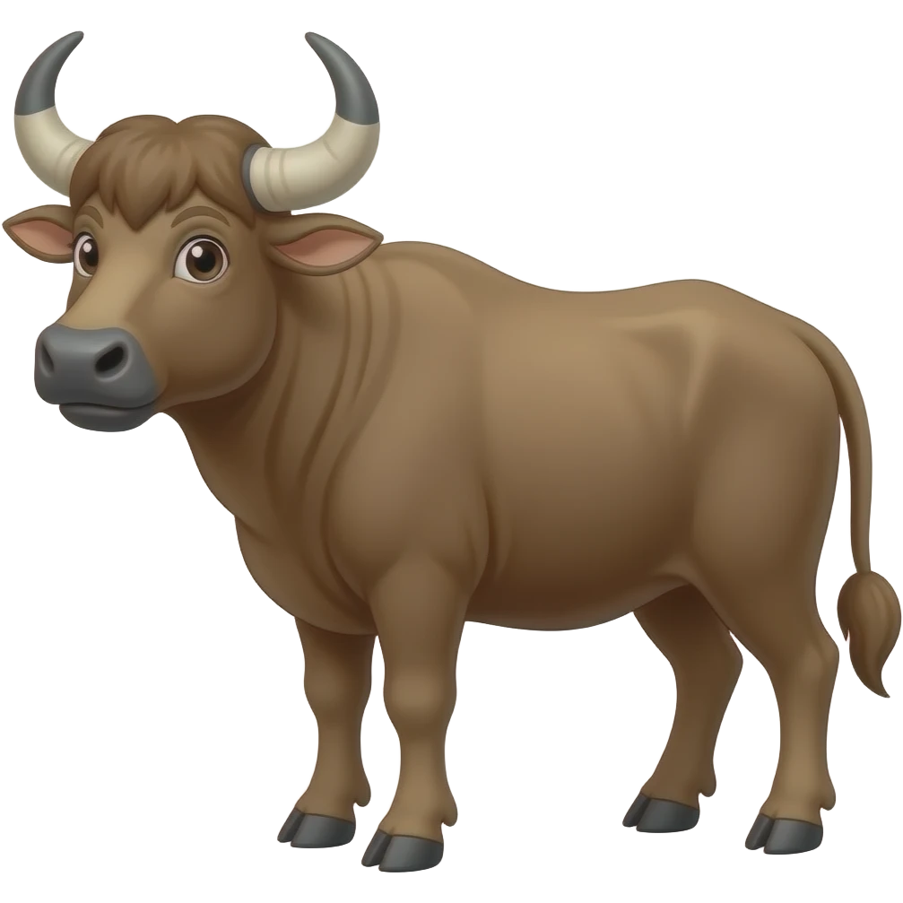 2d cartoon zebu emoji