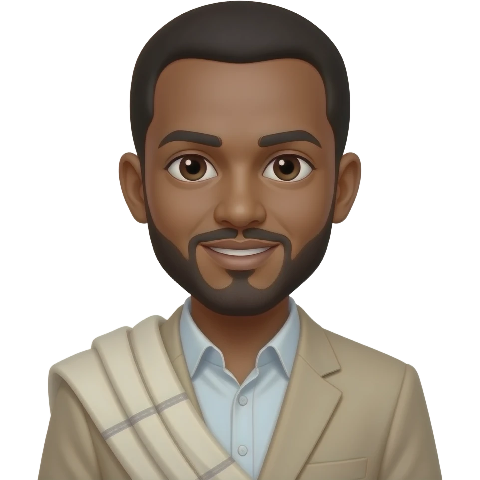 ethopian man in tradtional clothing emoji