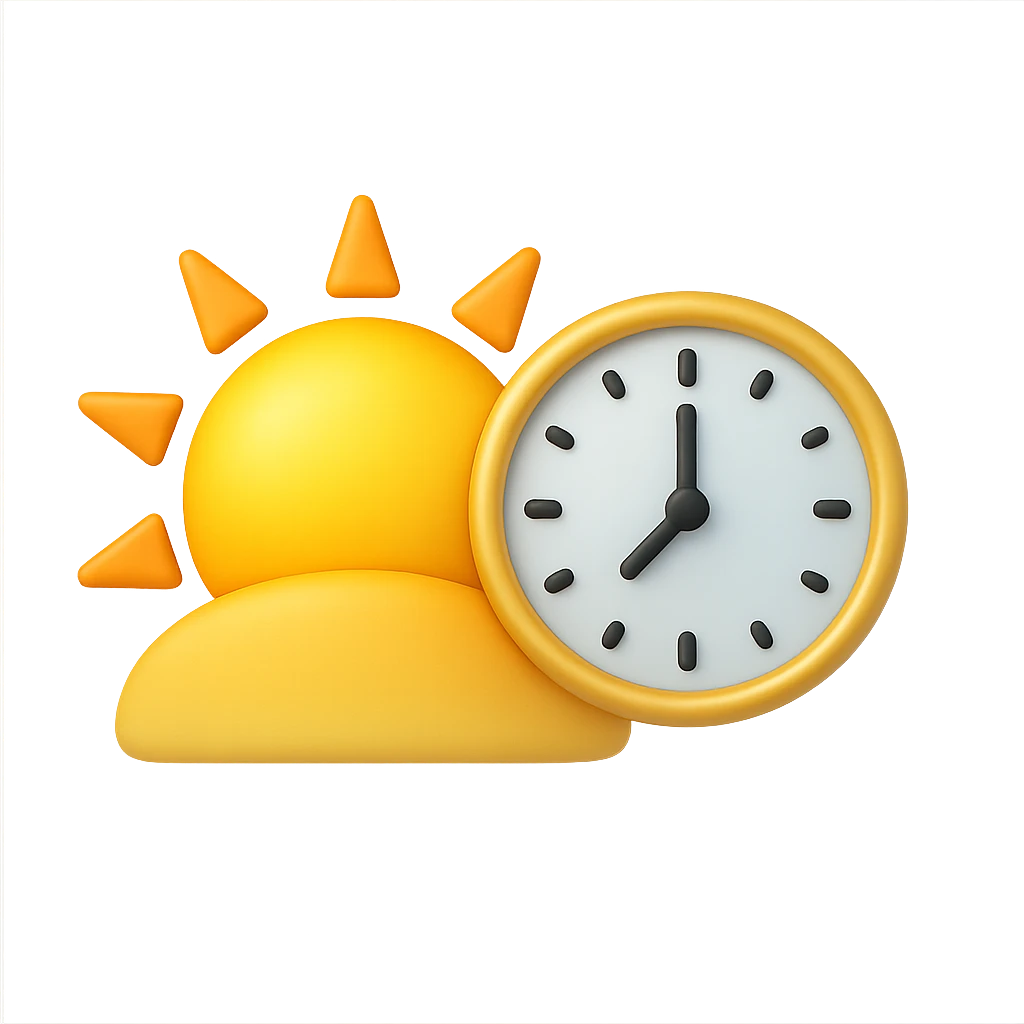 emoji stile iphone 3d che rappresenta la mattina presto come orario emoji