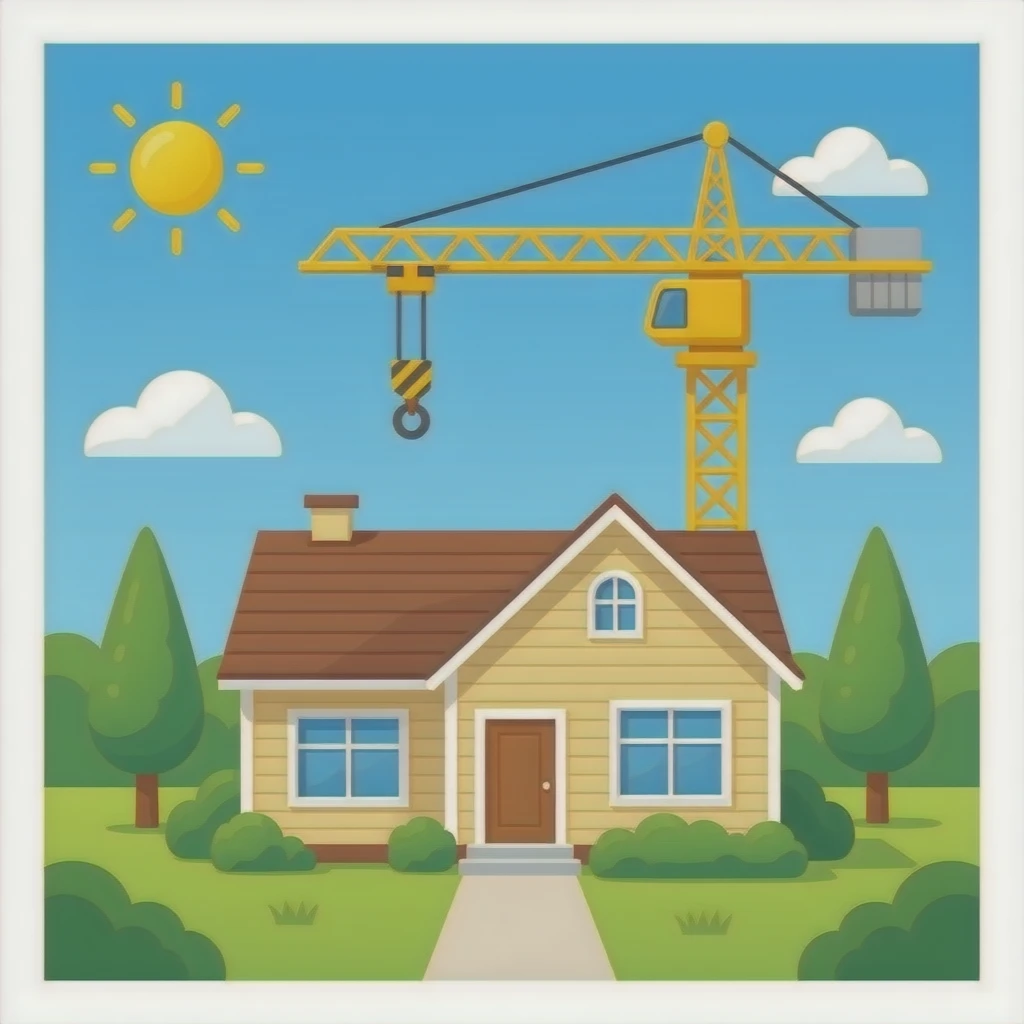 crane above house emoji