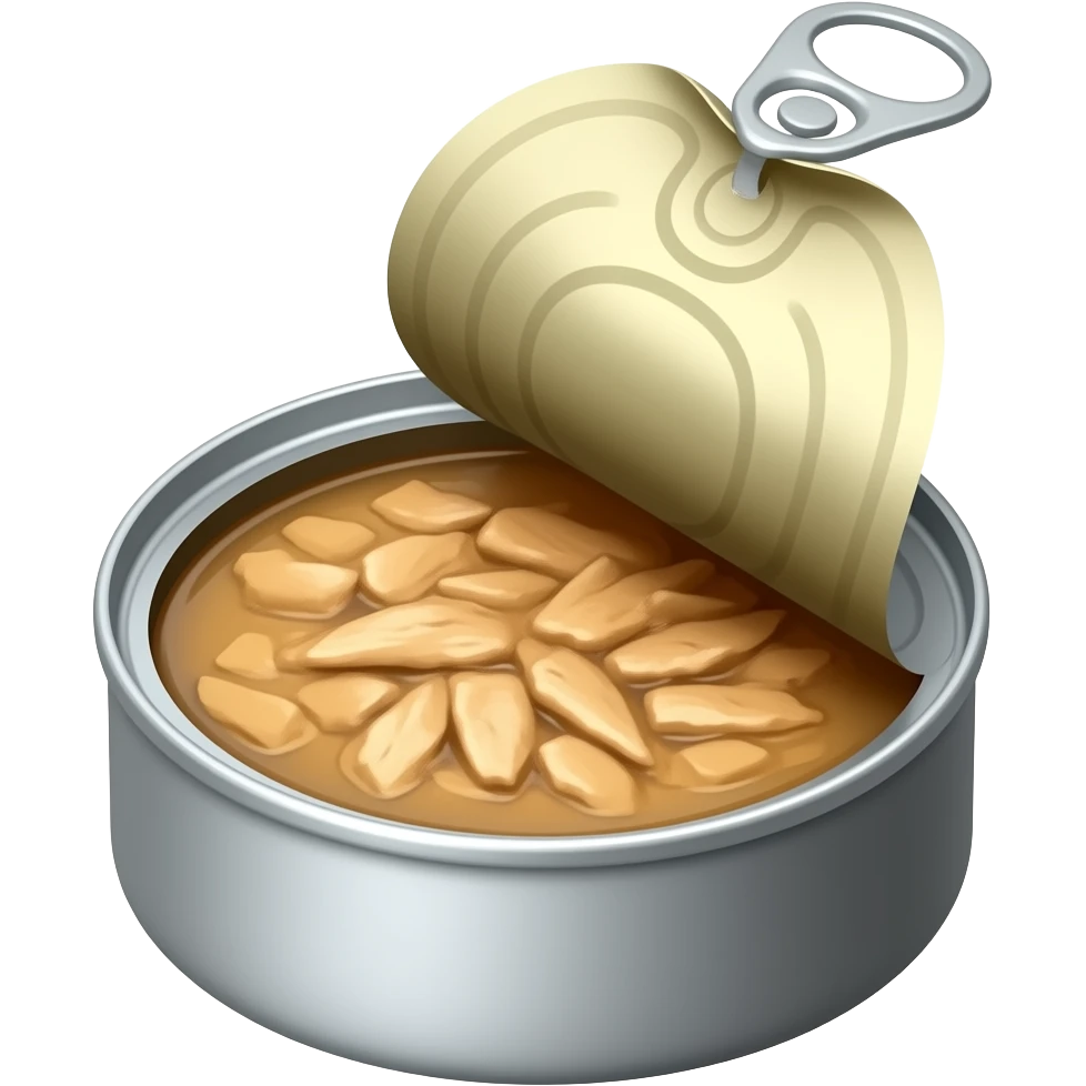 An opened tuna can emoji