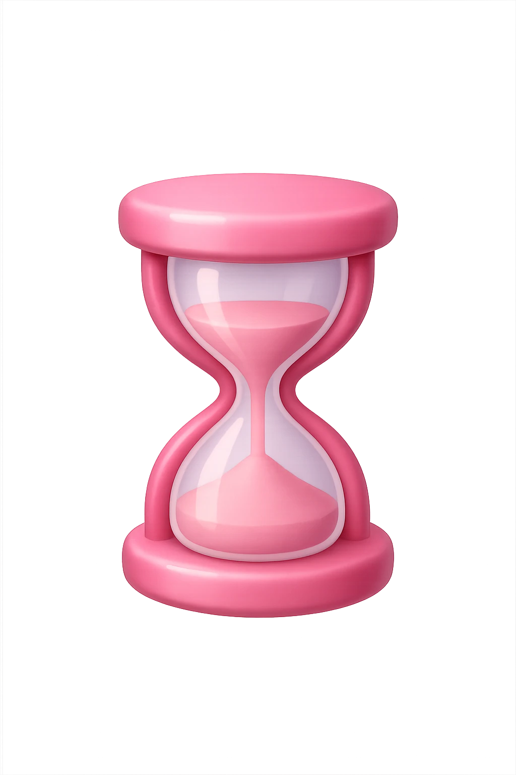 emoji 3d stile iphone con CLESSIDRA ROSA CENTRATO 3d emoji