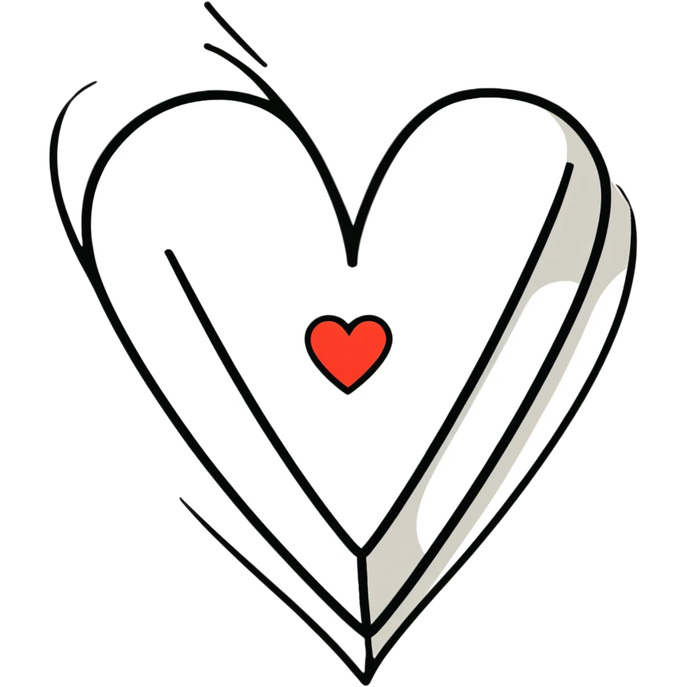 Heart with a Y in it emoji