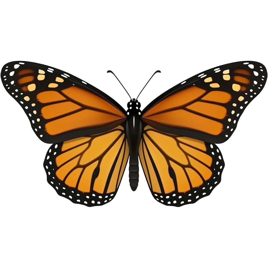 Monarch butterfly emoji