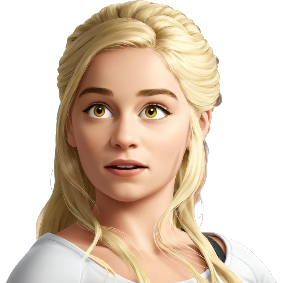 blonde girl portrait in focus emoji