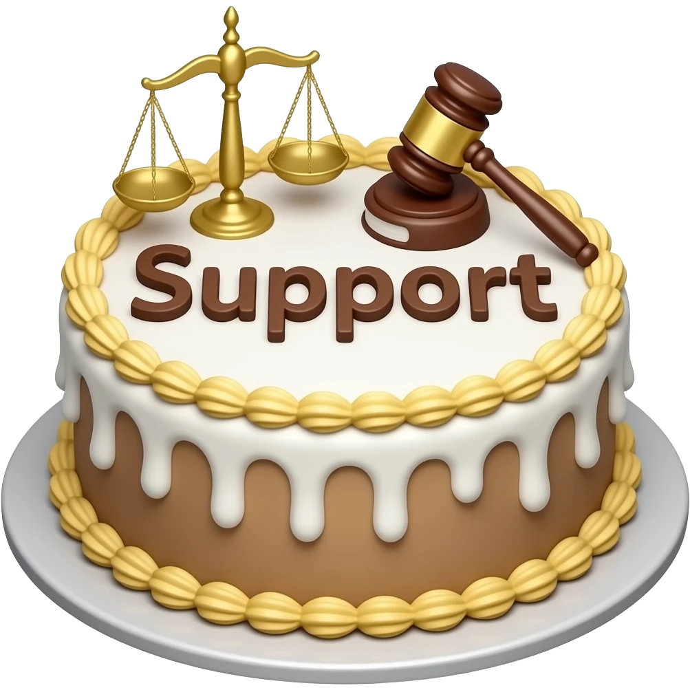 Law support cake emoji