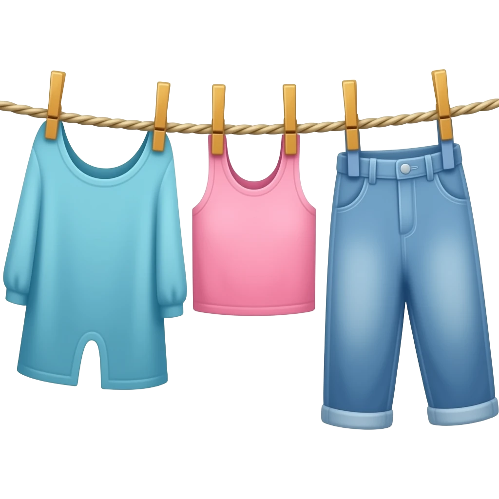 australian washing line with clothes hanging emoji