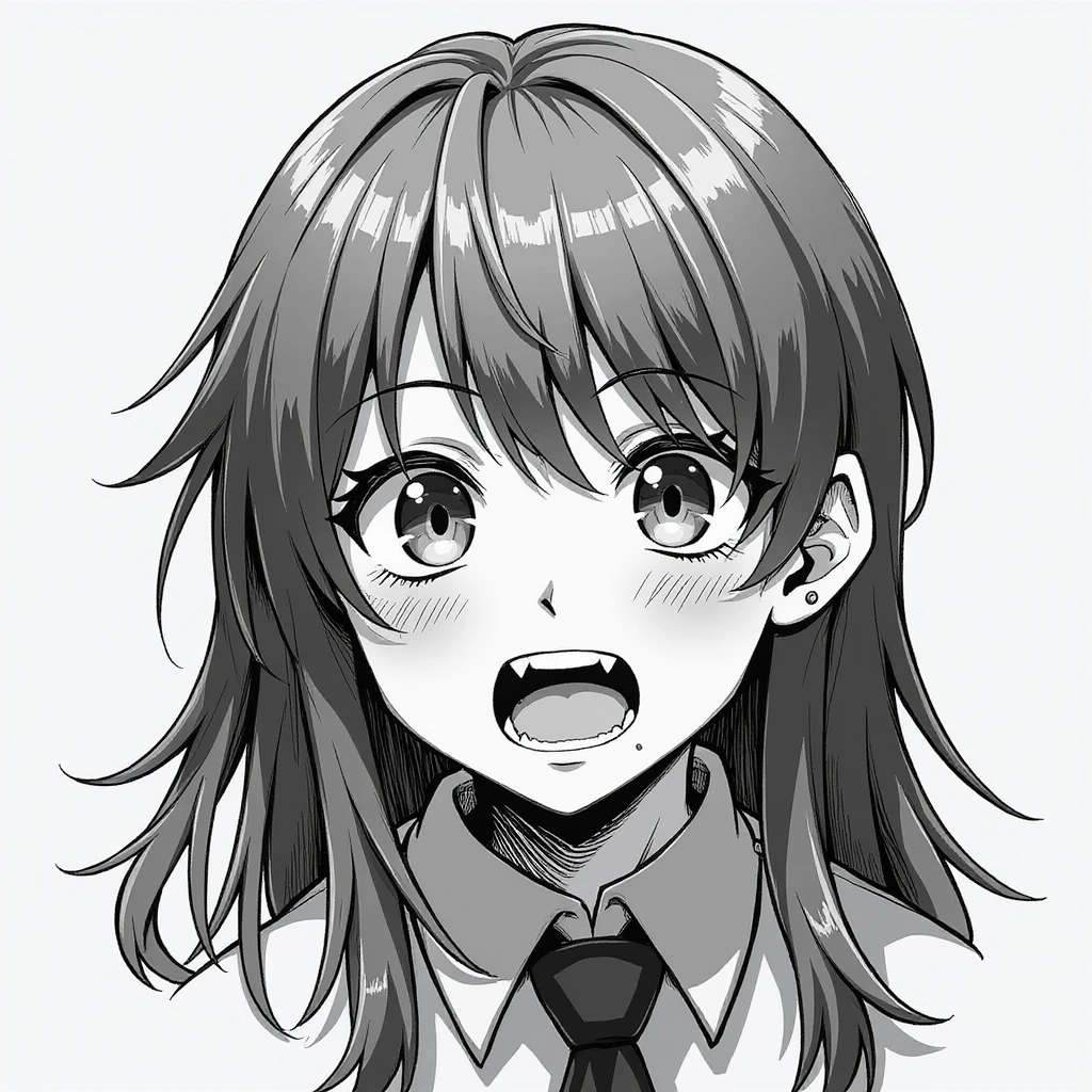 Fourth Squid Game Season 2 character, individual portrait, black and white, no color, realistic style, dramatic expression emoji