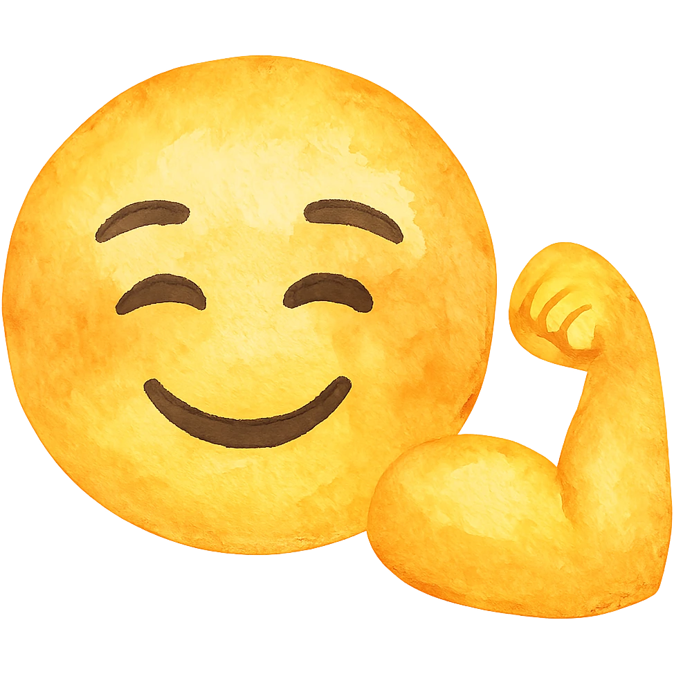 watercolor style retention strength emoji emoji