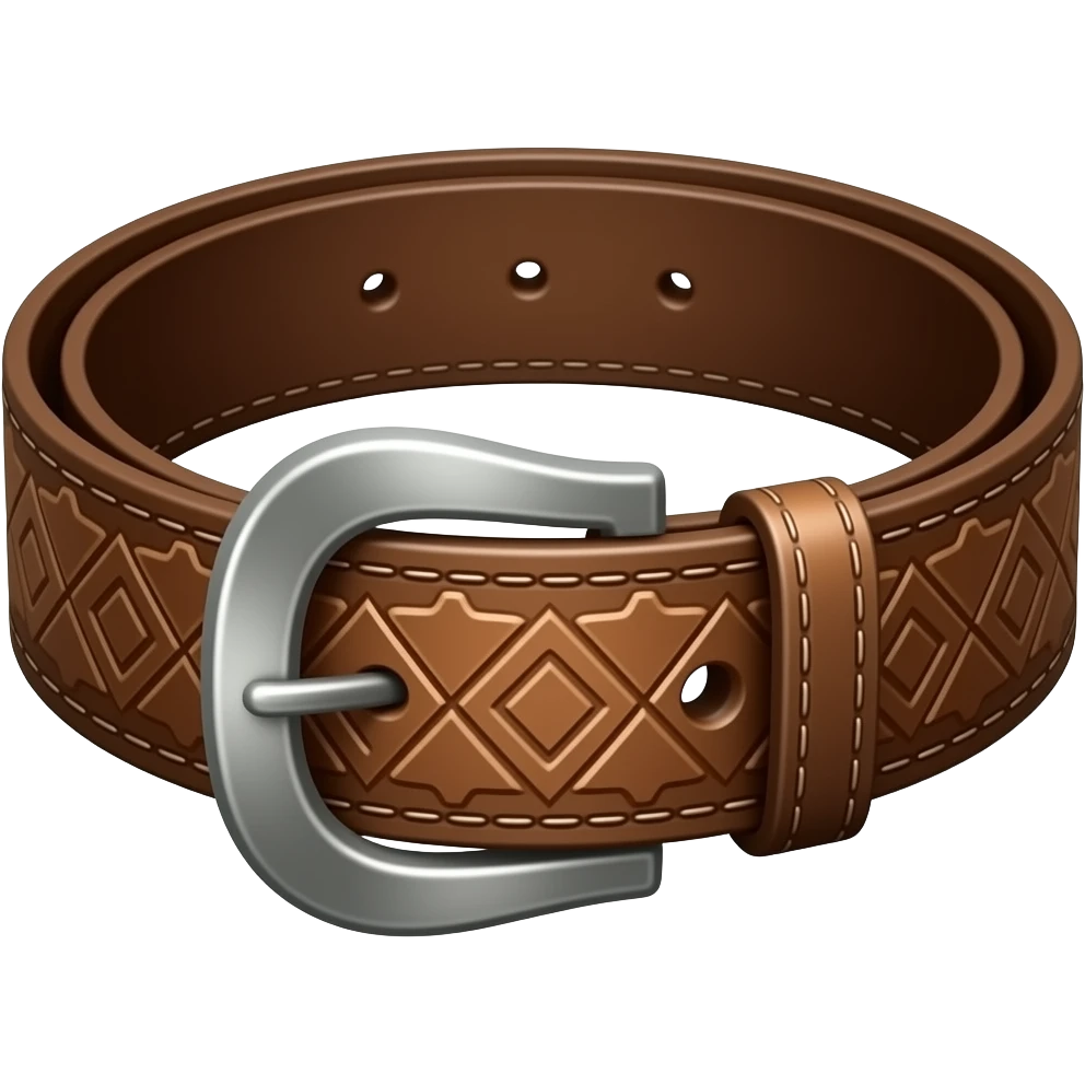 Women's cowgirl belt with metal tip emoji
