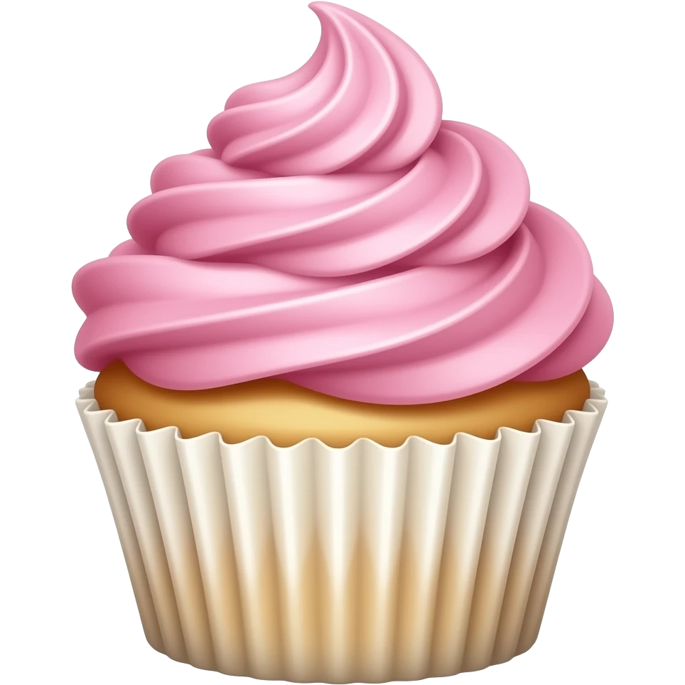 Cupcake with pink icing emoji