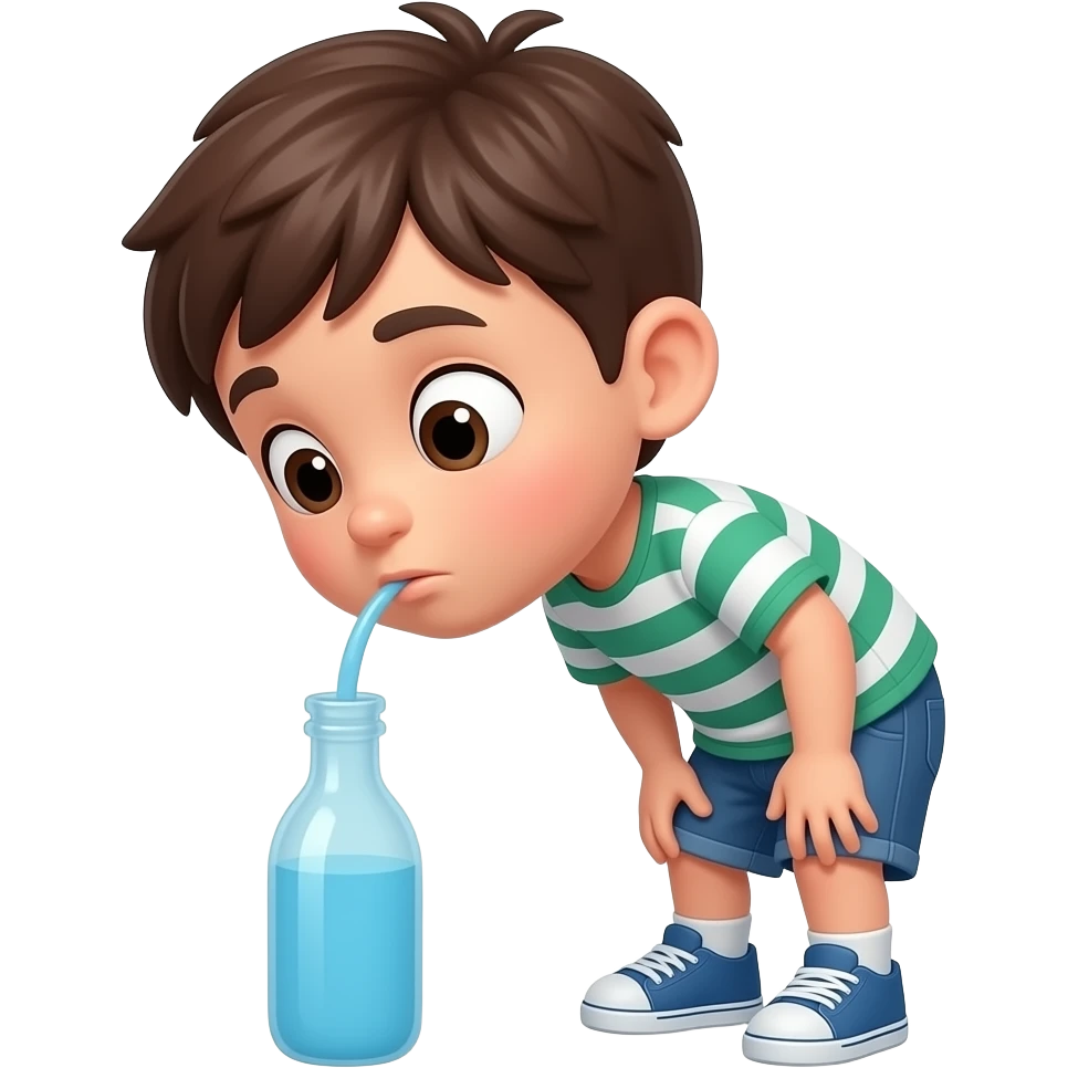 Kid boy full body peeing emoji