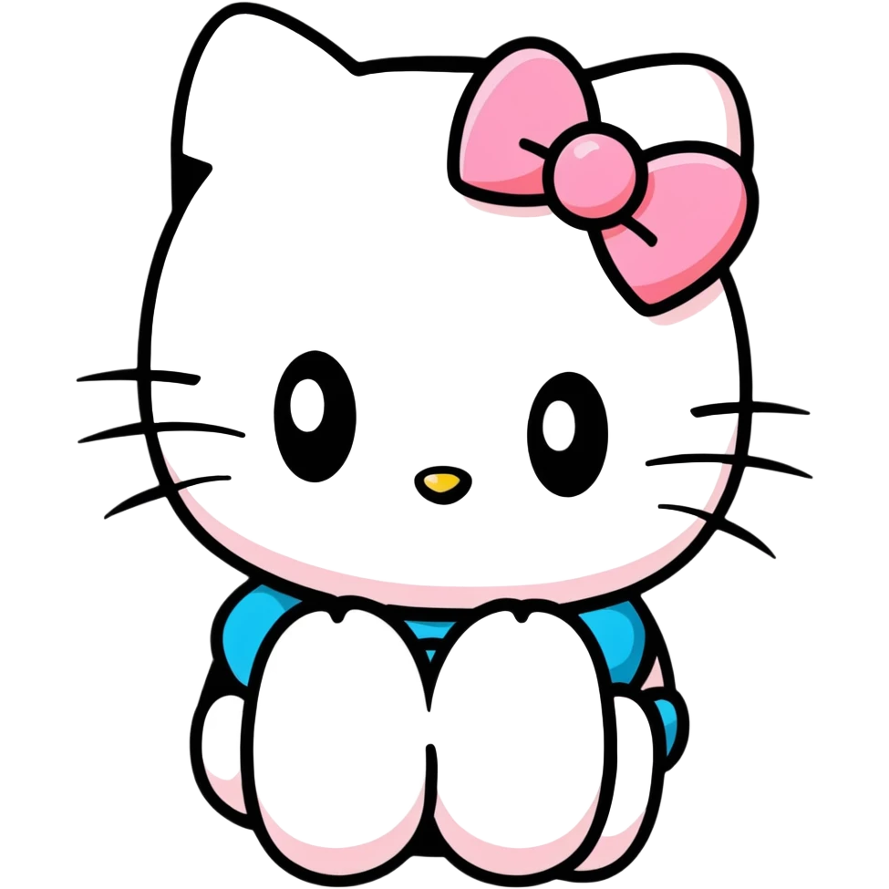 hello kitty emotion heart eyes emoji