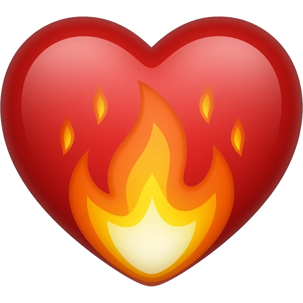 Fire heart emoji