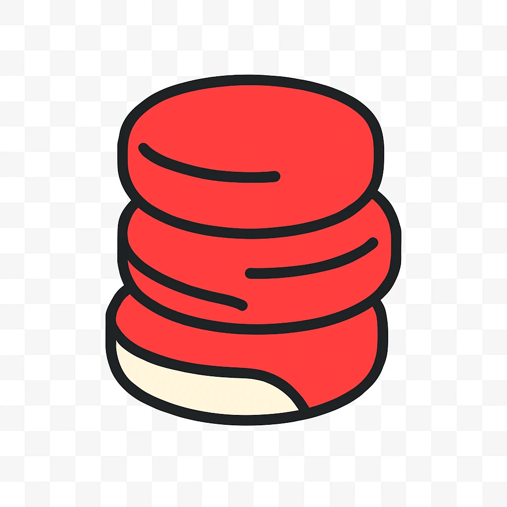 stack of three Babybel cheeses, red wax, minimal emoji