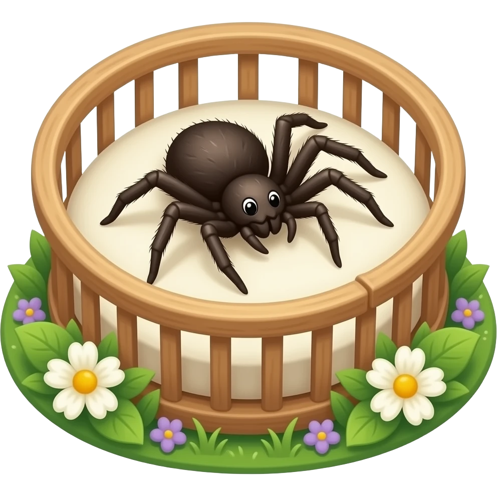 Вокруг весна, а паук проснулся в кроватке emoji