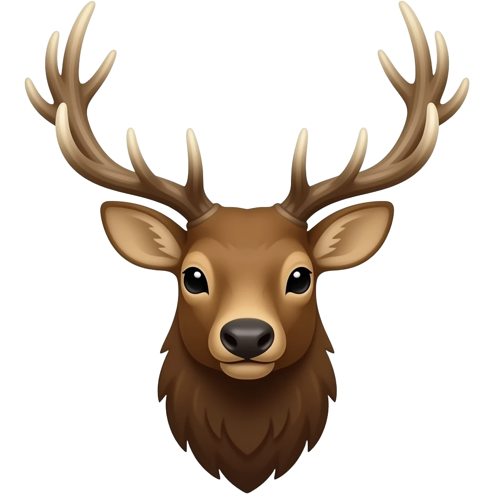 Elk head front view emoji
