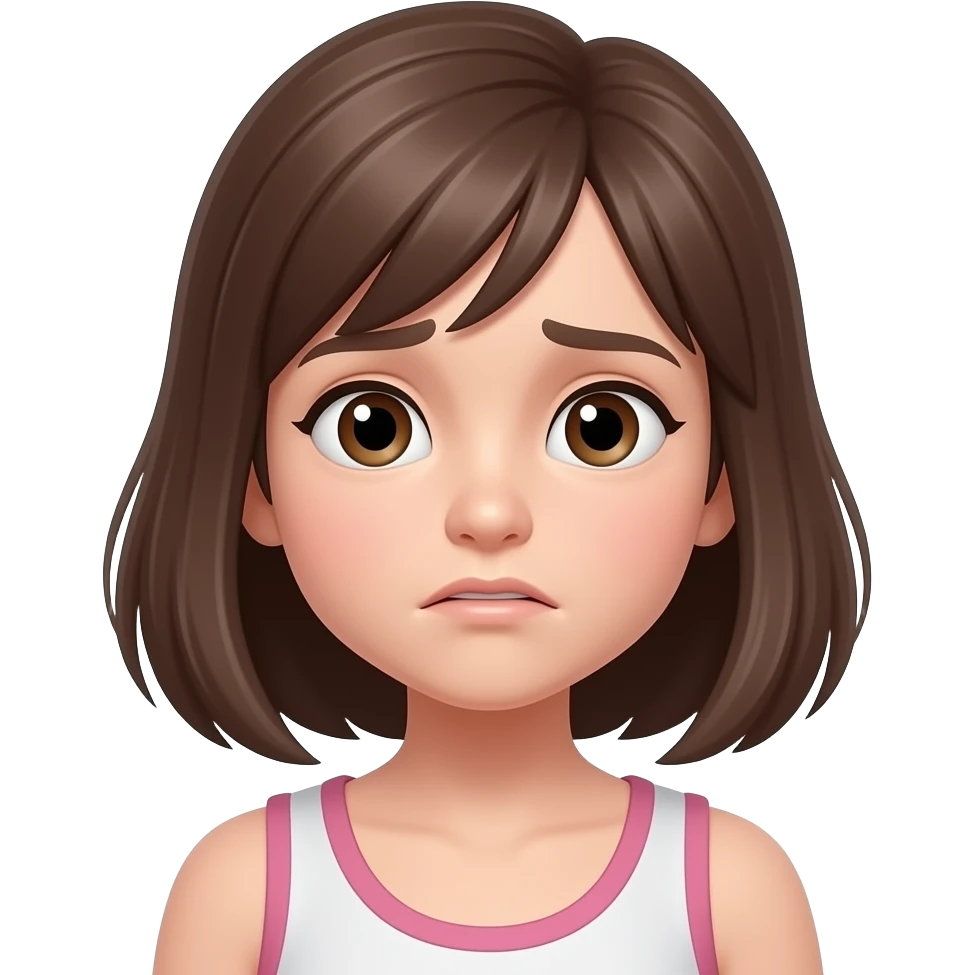 girl slightly nervous but hopeful emoji