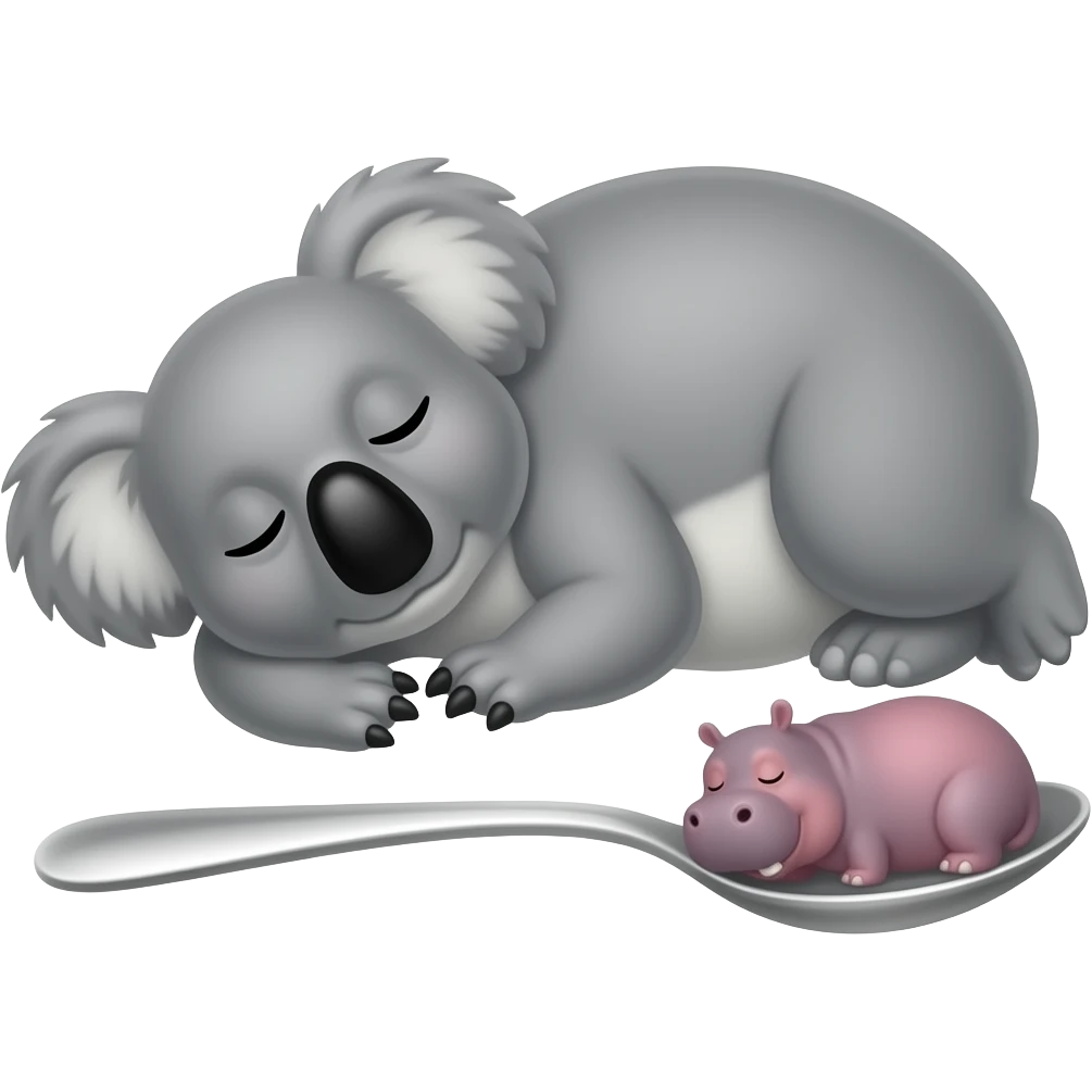 koala and hippo sleeping together koala big spoon hippo little spoon emoji