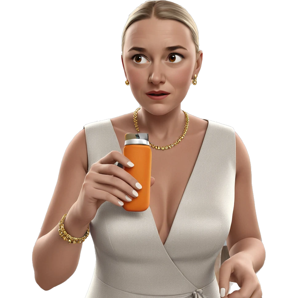 realistic girl in elegant dress emoji