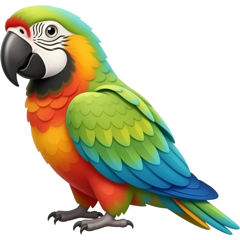 rainbow parrot emoji