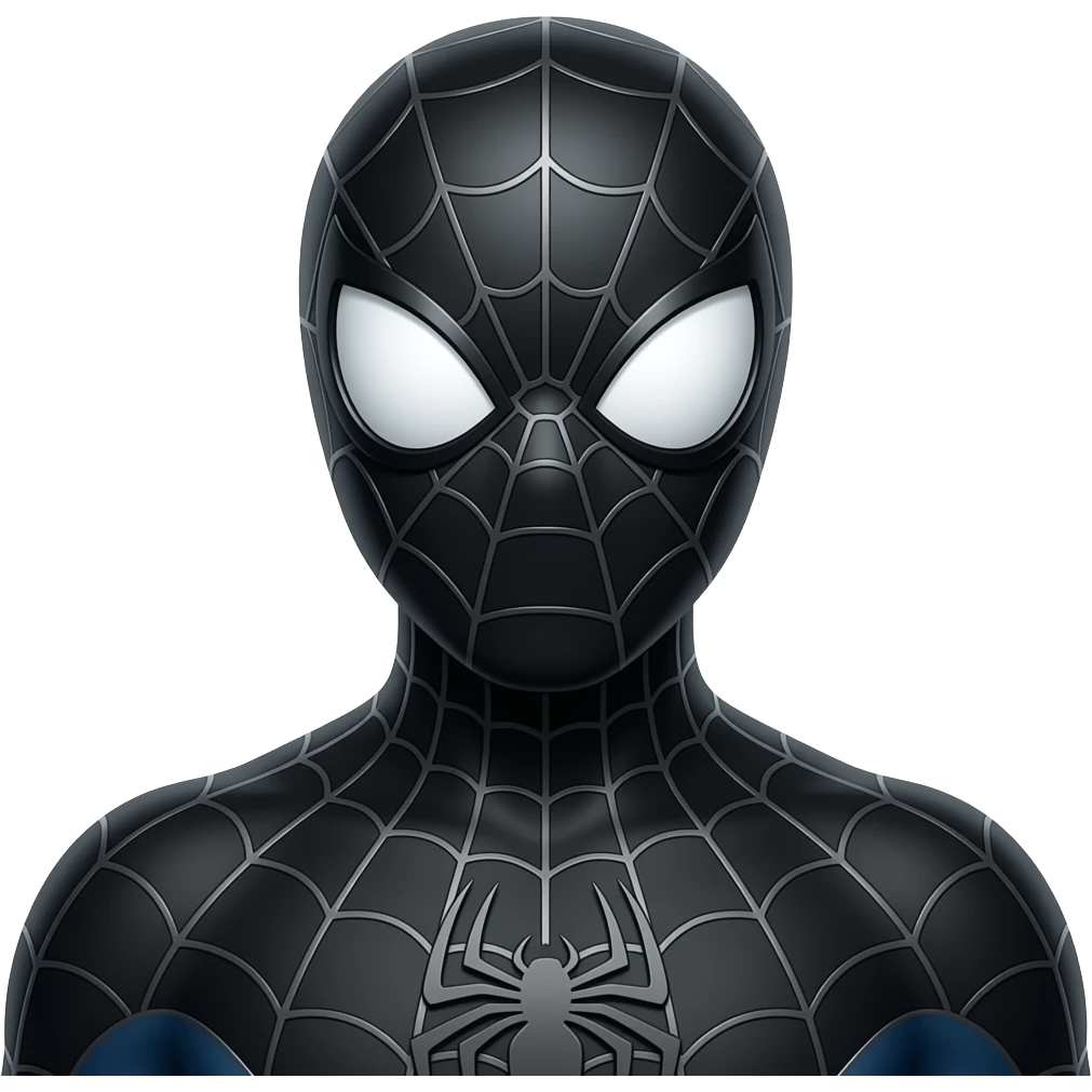 black spiderman emoji